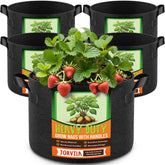 Jorvila 5-gallon grow bag closeup shows thick 300G fabric for durability