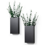 Josmimic two-pack wall planter black finish for vertical greenery.