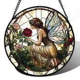 JOSUMALY stained-glass butterfly suncatcher brightens windows with color