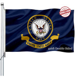 Joven US Navy flag 4x6 double-sided reads clearly from both sides.
