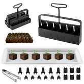 Jownupp 2-inch soil blocker in action creates ready-to-plant blocks with stable roots.