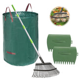 JOYHALO 65-inch leaf rake ready for effortless yard cleanup