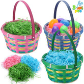 JOYIN Easter baskets 3-pack with handles for easy egg hunts
