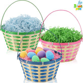 Joyin Easter green basket with a sturdy handle for easy egg hunts