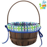 JOYIN Easter woven basket with lining ideal for egg hunts and gifts