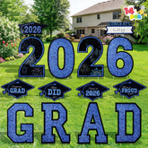 JOYIN graduation yard signs with caps for festive outdoor decor
