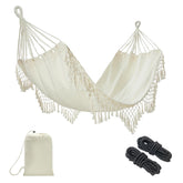 JoyView boho macrame hammock tassels offer stylish outdoor comfort.