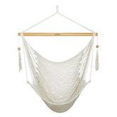 JoyView Caribbean Hammock Chair natural white ready for outdoor lounging.