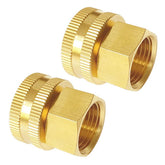Joywayus brass swivel pipe fitting shows 3/4 GHT to 3/4 NPT for simple outdoor connections