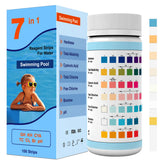 Joyzakzak hot tub 7-in-1 strips display color chart for quick balance checks.