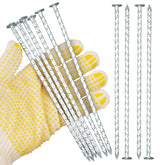 JPOIP 8-inch spiral landscape spikes in package view for durable outdoor fixes