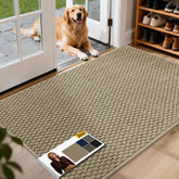 JSEI Dirt Trapper Door Mat at the front door traps dirt and moisture.