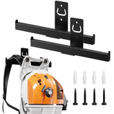 Jsiangoe backpack blower hanger mounted on wall for secure storage.