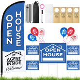 Jsngbse open-house flag-poles elevate curb appeal for real estate listings