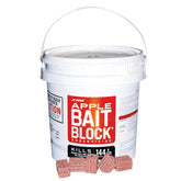 JT Eaton 9 lb pail with 144 apple-flavor bait blocks for rodent control.
