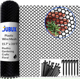 JUBUX plastic wire mesh fence roll offers durable garden barrier with easy installation.