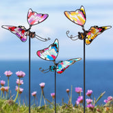 Juegoal butterfly garden stake with colorful wings brightens outdoor spaces.