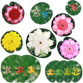Juinte water lily pad floating lotus flowers brighten ponds with color and texture