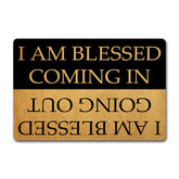 Julia funny welcome doormat front door with anti-slip grip for safe entry