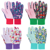 JUMPHIGH floral gardening gloves for women, four-pair set for comfortable daily wear
