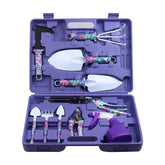 JUMPHIGH 10-piece floral print garden tools with case for organized outdoor projects