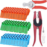 Junniu Paulozyn 300pcs ear tags set in colors for easy livestock identification