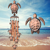 JUNQIU Turtle Wind Chime in outdoor garden delivering soothing tones and garden charm