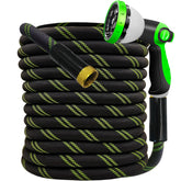 Junredy Garden Hose 25ft neatly coiled for easy storage and quick use.