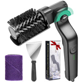 Juome electric grill brush cord-free design enables easy cleaning.