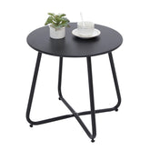 juserox outdoor round side table shows sturdy 50lb capacity for patio use