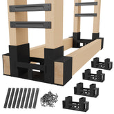 Jusgym firewood rack outdoor assembly demonstrates adjustable design