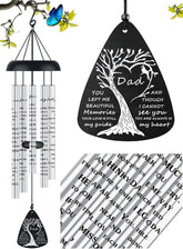 Just For Wind memorial wind chimes in a garden, soothing melody.