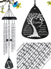 Just For Wind sympathy wind chimes hanging outdoors for memorial memories.
