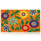 Juvale floral coir door mat with floral design for durable outdoor welcome