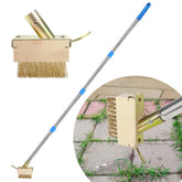 Juxifyron crack weeder with 67-inch handle for cracks and joints, enabling easy weed removal.