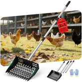 Juxujoin chicken poop scooper with fine holes for easy feces separation in sand