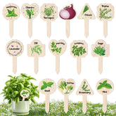 JUYRLE plant label signs for herb markers in a tidy garden