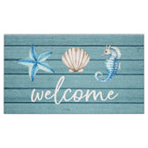 Jvpke Beach Welcome Mat front door view with coastal charm and dirt control.