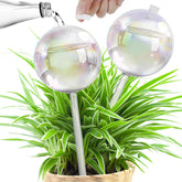 JXWENBYX 17oz iridescent glass watering globe for extended plant hydration