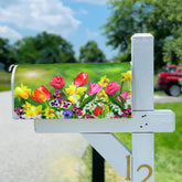 JYKCUL spring tulip mailbox cover enhances curb appeal and visibility.