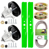JYLEYJ deck rebuild kit spindle pair improves blade alignment for smoother mowing.