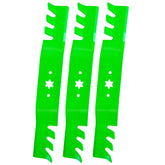 JYLEYJ mulching blades 3-pack front view shows durable blades for Cub Cadet decks.