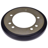 JZGRDN friction drive disc closeup highlighting durable construction for reliable snowblower performance.