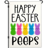 JZYIZYU Easter Bunny Flag, 12x18 inches, double-sided for yard display.