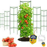K-Brands 68-Inch tomato cage with sturdy stakes supports indoor and outdoor plants.