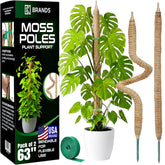 K-Brands moss pole close-up showing coconut fiber detail for sturdy plant support