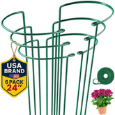 K-Brands tall plant stake with sturdy steel core for garden stability.