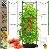 K-Brands tomato cage 48-inch triangle and square setup supports tall vines.