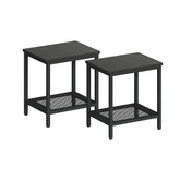 KAAPSAM rectangular outdoor side table with two-tier storage for organized patios