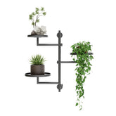 KAAPSAM rotating wall plant shelf with three tiers for sun exposure and space-saving display.